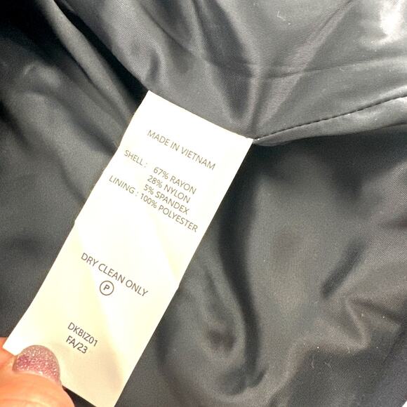 Quince Women's Navy Ultra Stretch Ponte Double Breasted Blazer Size S - Picture 8 of 13